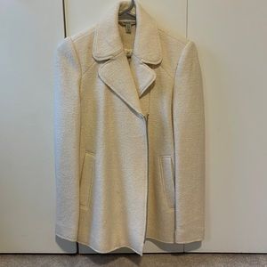 Zara - long structured coat in ivory